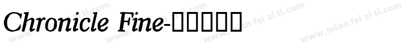 Chronicle Fine字体转换